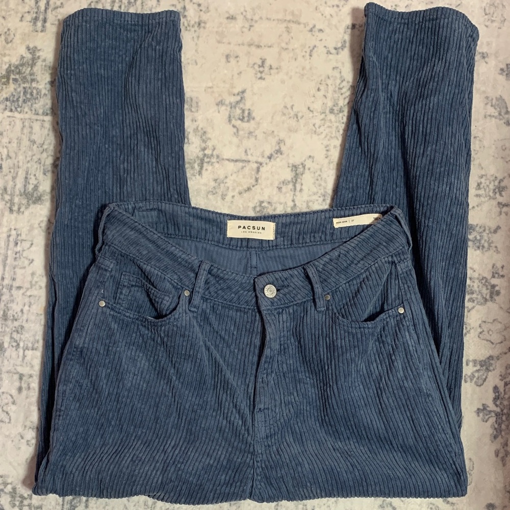 PacSun Blue Corduroy Mom Jean Pants